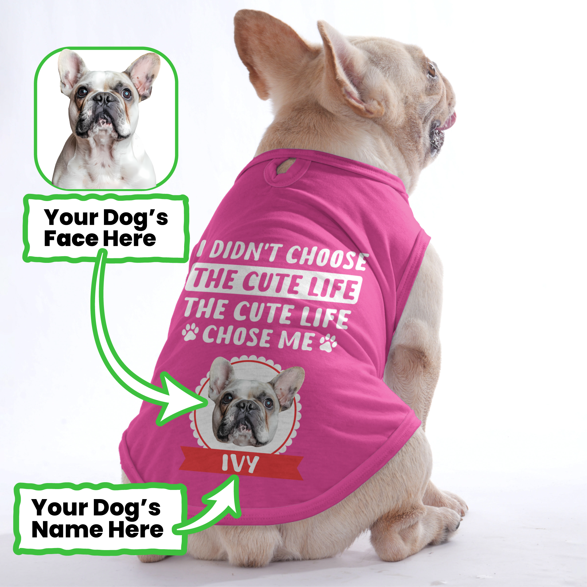 Lifestyle-Driven Cute Life - Personalized Frenchie Shirt | Custom Dog...