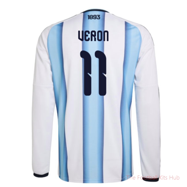 2026-2027 Argentina Long Sleeve Home Shirt (Veron 11)