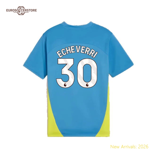 2024-2025 Man City Training Shirt (Magic Blue) - Kids (Echeverri 30)