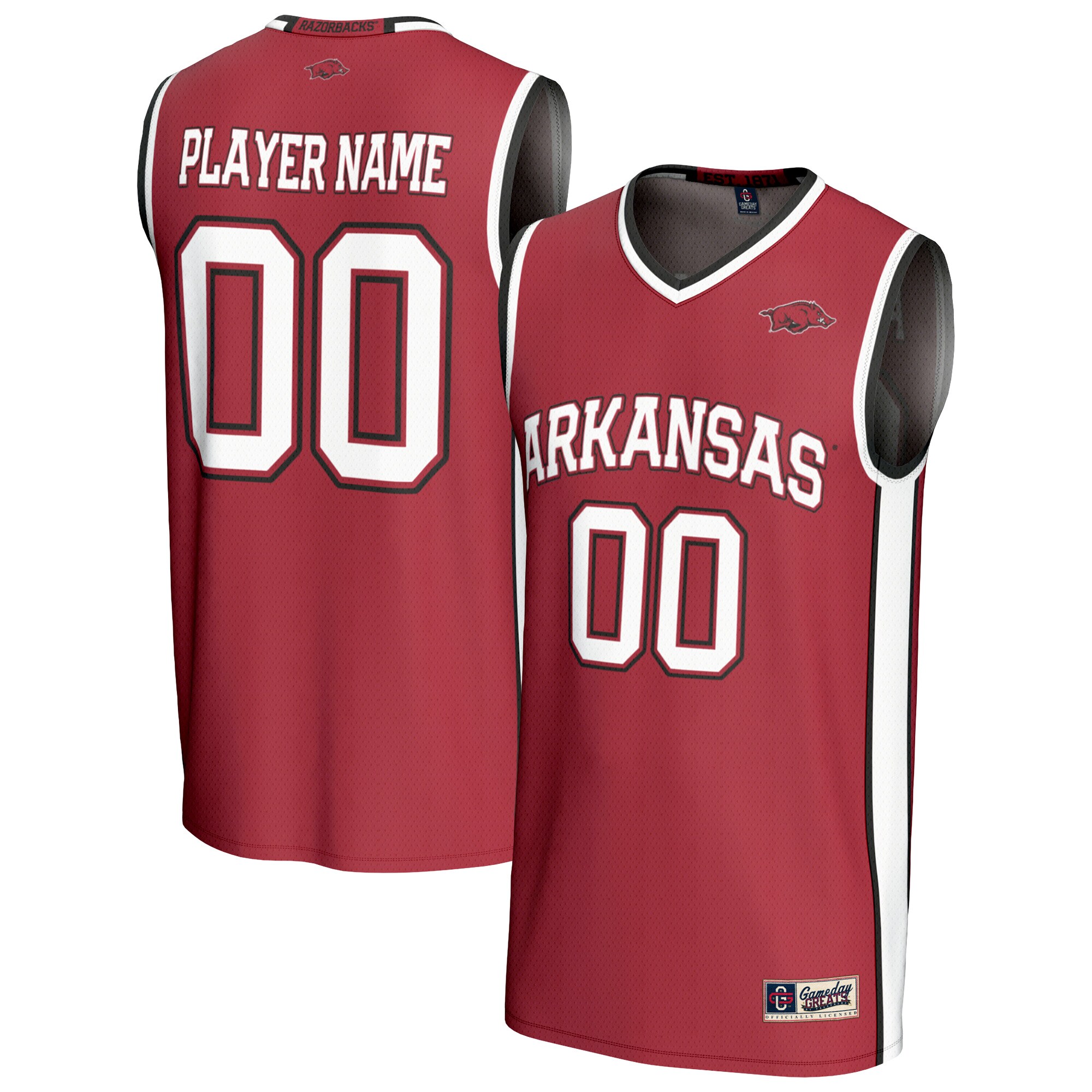 [DDG] Arkansas Razorbacks GameDay Greats Youth Lightweight Collegiate Women's Basketball NIL Pick-a-Player Fashion Jersey - Cardinal