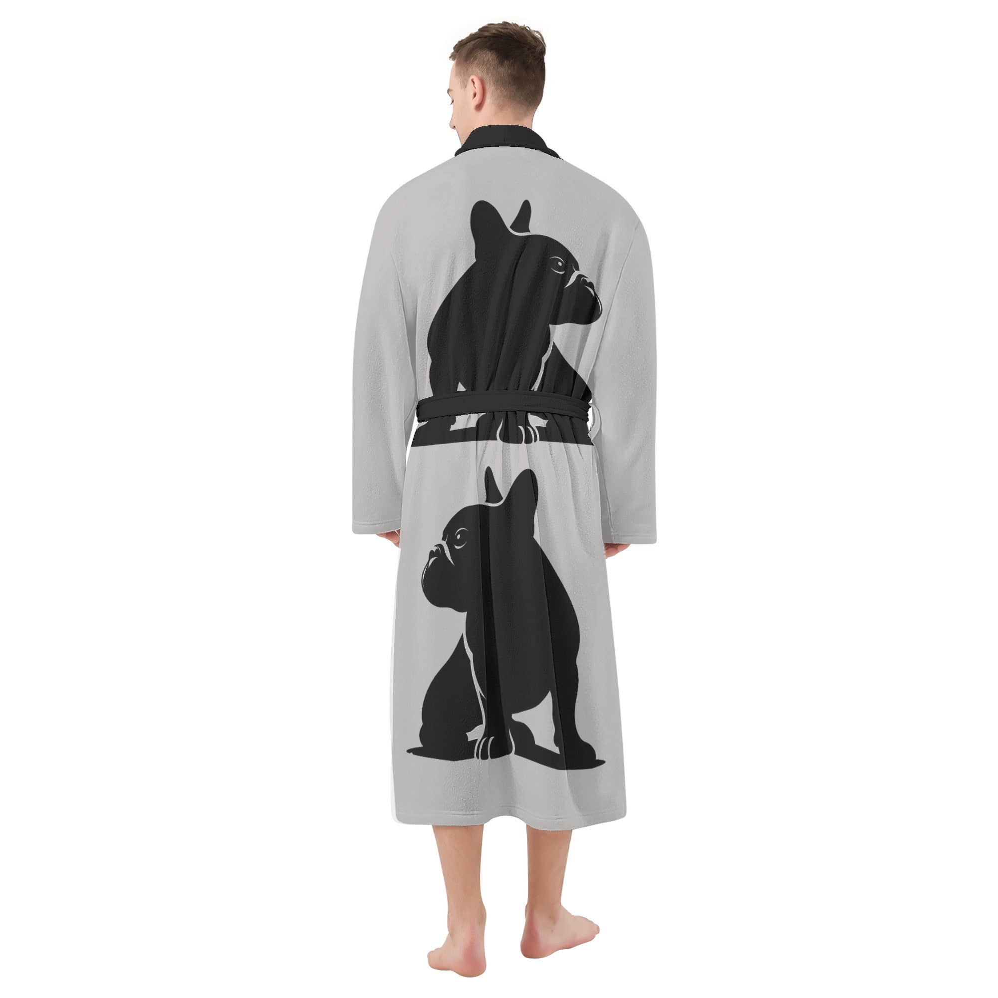 French Bulldog Lover Hank Men Bathrobe Lovely Frenchie Themed Goods