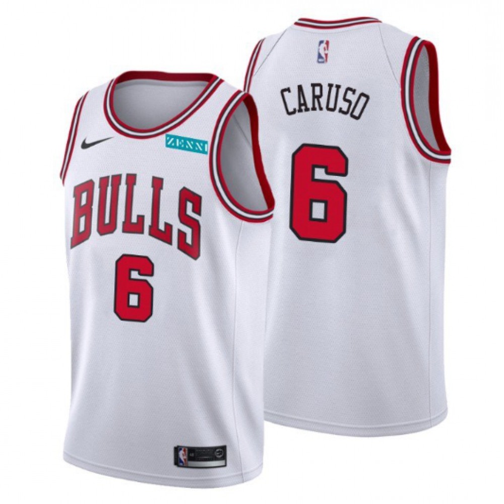 Durable Chicago Bulls 6 Jersey - White - Fan Favorite