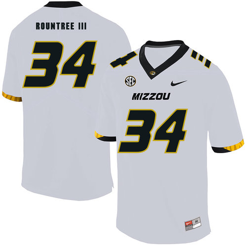 Men's None White 2024 stitched Larry Rountree #34 home jersey Jersey