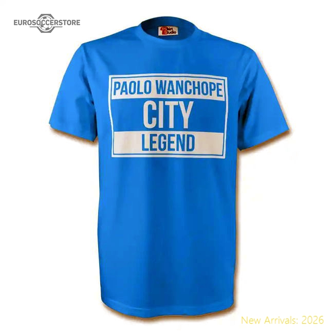 Authentic Paolo Wanchope Man City Legend Tee (sky Blue) - Premium