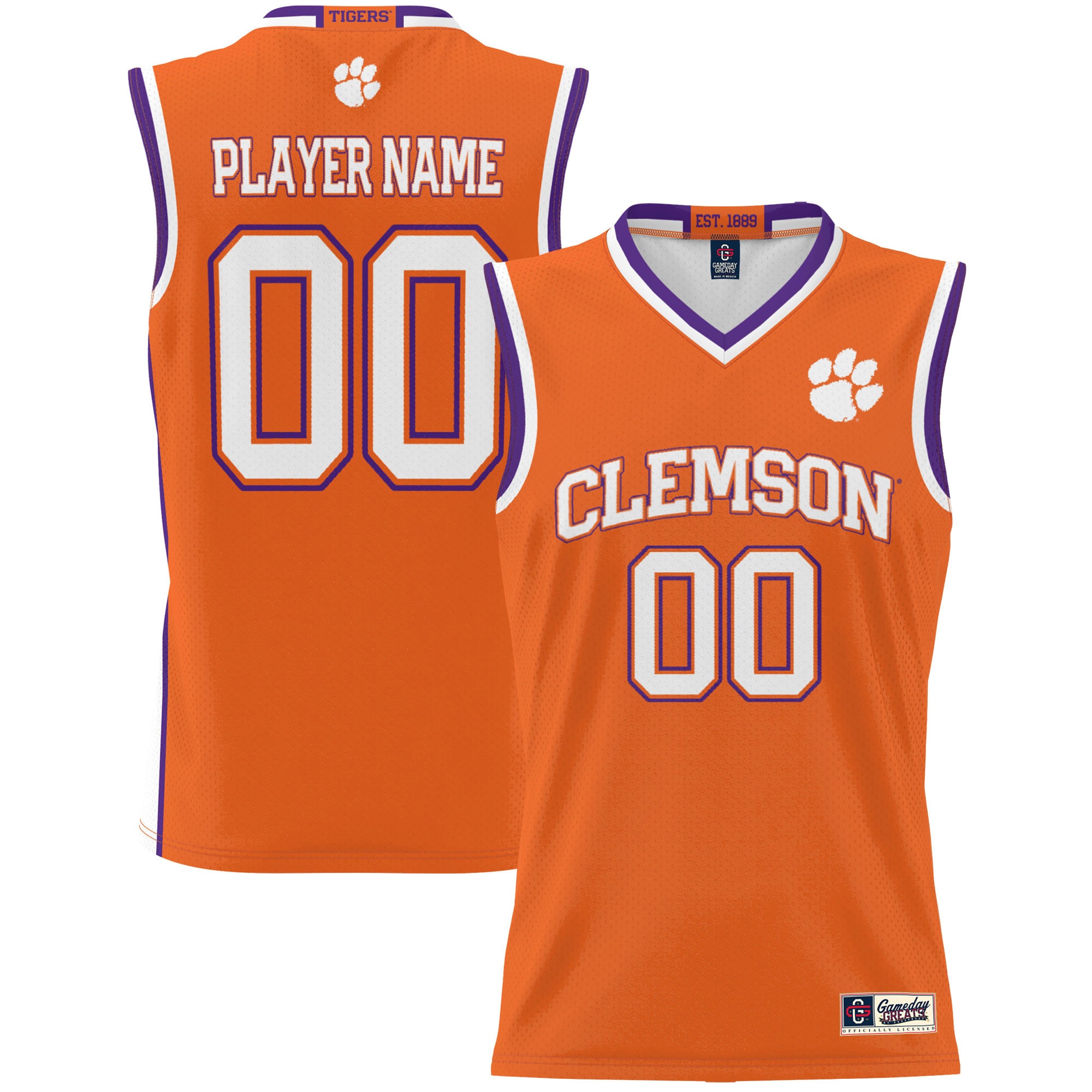 [NJP] Clemson Tigers GameDay Greats NIL Pick-A-Player Lightweight Women's Basketball Jersey - Orange