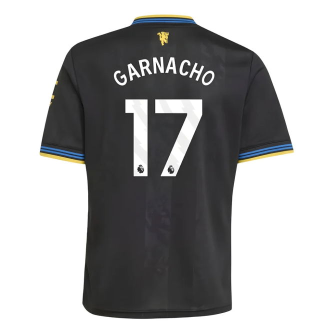 Man Utd Third Football Shirt 2025-20 - Garnacho 17 M S Kids