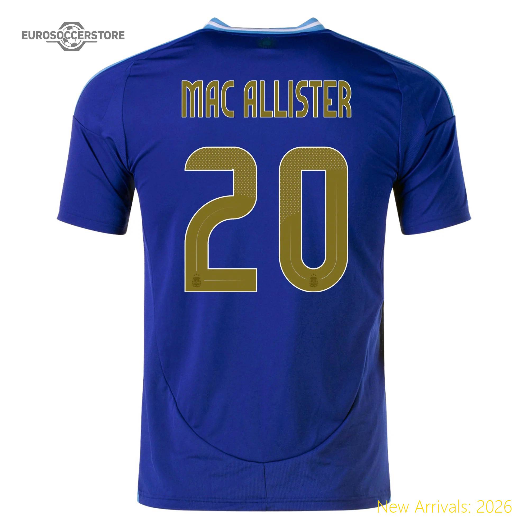 Official Team Merchandise Men Arg Team Away Top-grade Jersey 2024