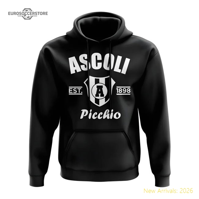 Top-grade Ascoli Established Football Hoody (black) - Supporter Edition