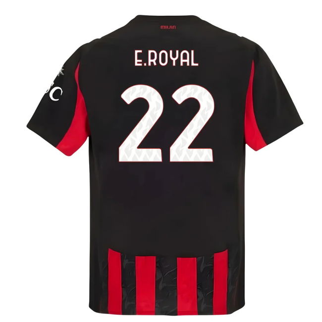 Durable Material Licensed Acm Ac Milan Authentic Home Shirt E Roya...