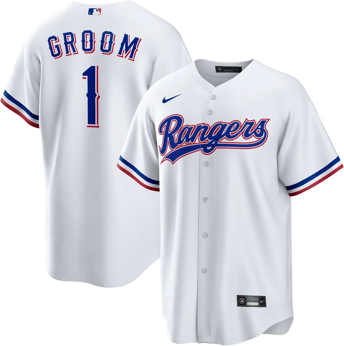 [LK] Texas Rangers #1 Groom Home Replica Jersey - White