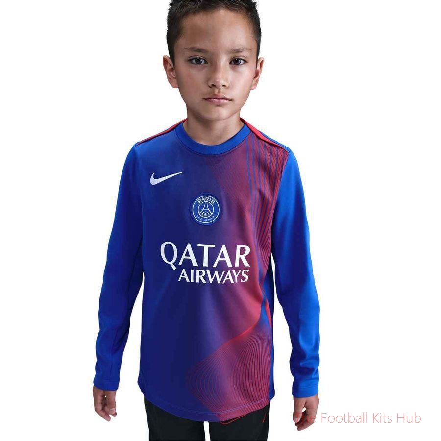 Paris Saint Germain Training Shirt Dri-FIT Academy Pro Warm Pre Match 3rd - Hyper Royal/Global Red/White Kids