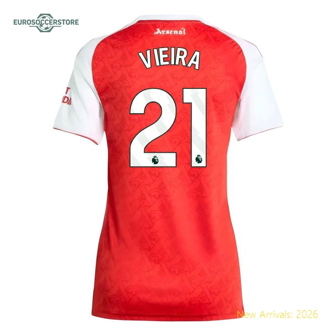 Stylish Arsenal Womens Vieira Jersey 2025-2026 Flexible