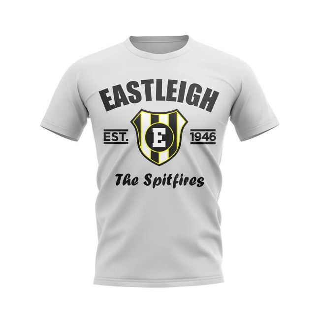 Eastleigh Established Football T-Shirt (White) | Durable | Match Day