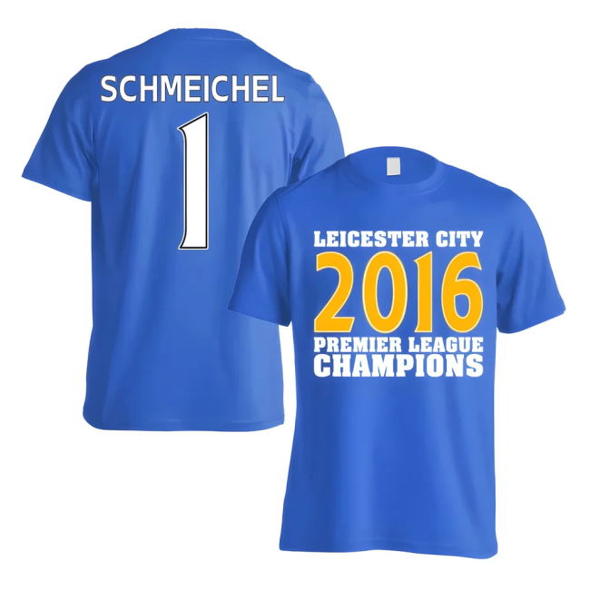 Leicester City 2016 Premier League Champions T-Shirt (Schmeichel 1)...