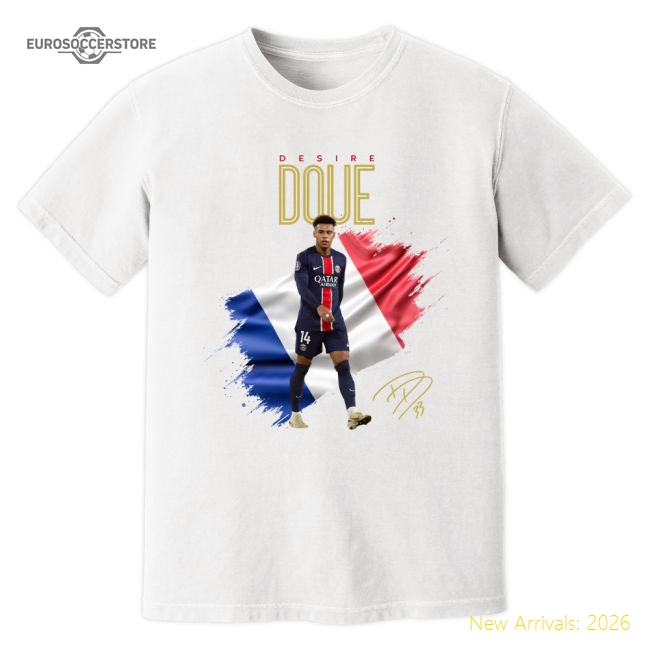Official Authentic Desire Doue Psg Celebration T-Shirt (White)
