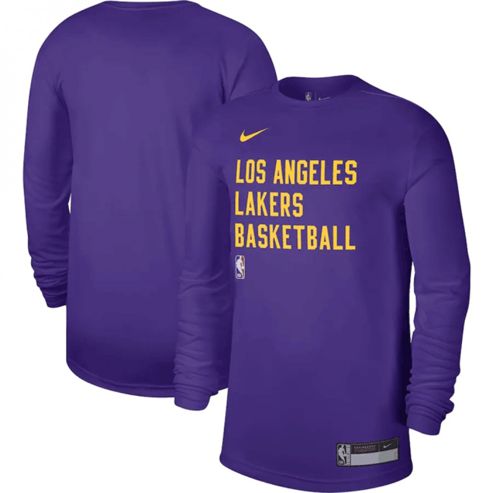 Men's Los Angeles Lakers Purple 2023/24 Legend On-Court Practice Long Sleeve T-Shirt