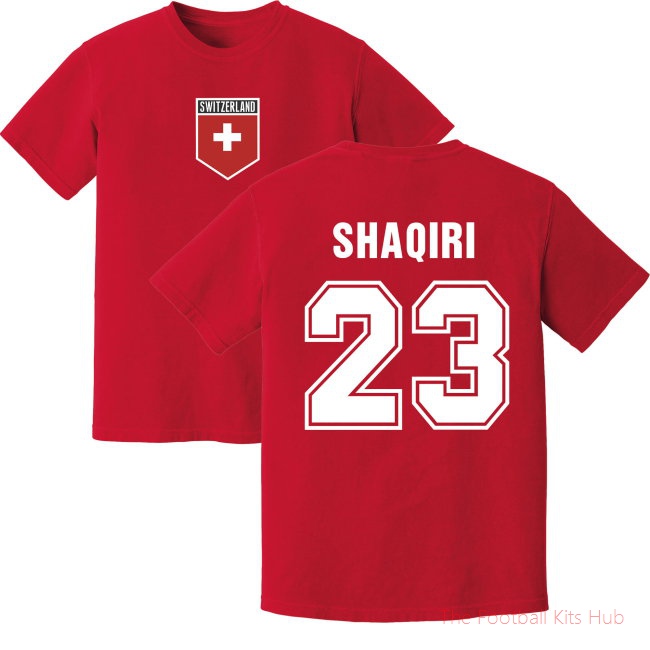 Men Shaqiri Switzerland Training Jersey (Red)