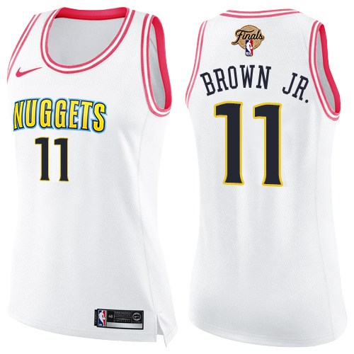White DEN Nike Nuggets #11 Nike Swingman Jersey Basketball Jersey