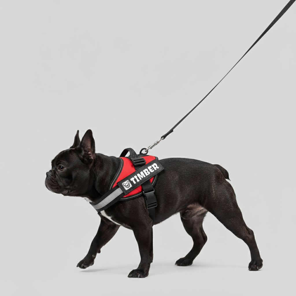 Outdoor-Adventure Henry - Personalized French Bulldog Harness for Pla...