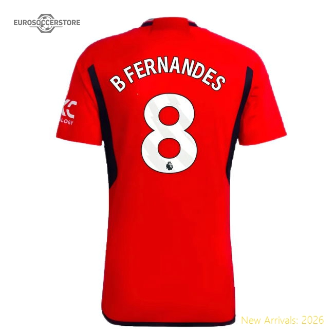 Authentic 2023-2024 Man Utd Home Shirt (b Fernandes 8) - Premium