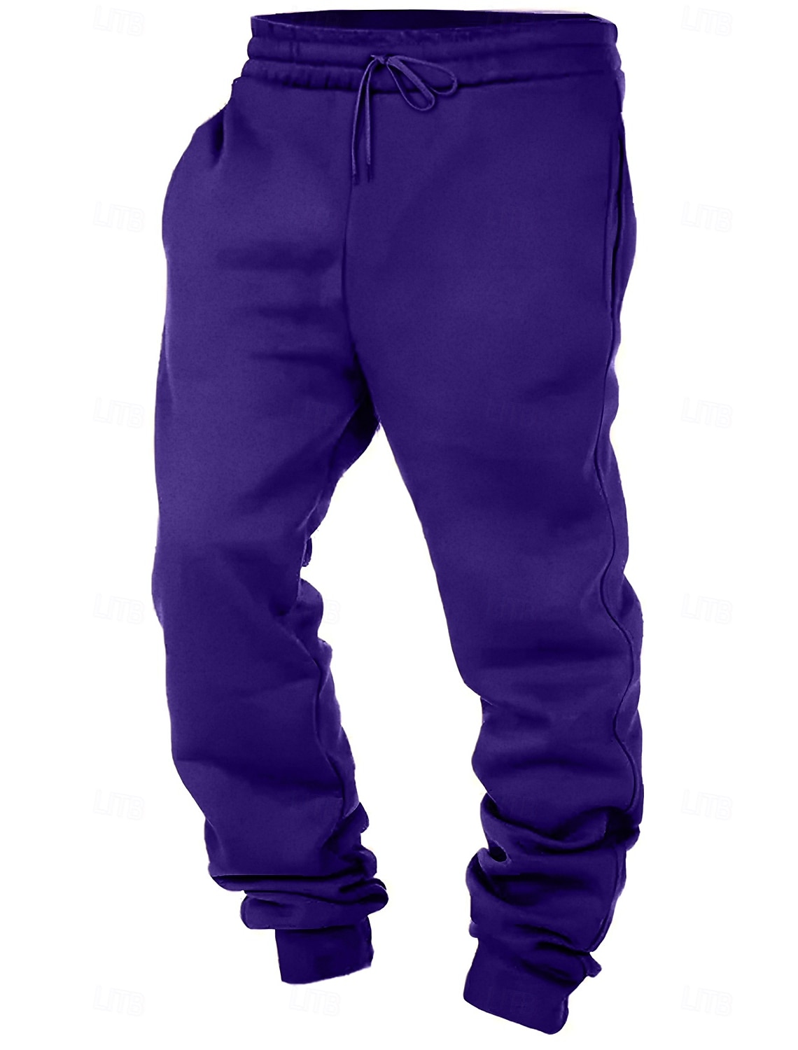 Multi Packs 3pcs Men's Red+Purple+Yellow Sweatpants Joggers Fleece