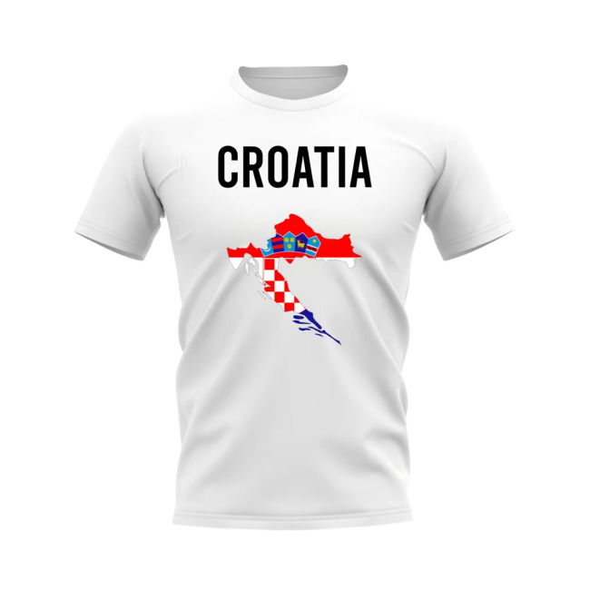 Premium Croatia Map T-Shirt Authentic Premium Football Match National
