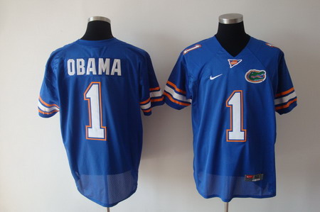 Men's None #1 Obama Blue Blue 2024 home jersey college football Jersey