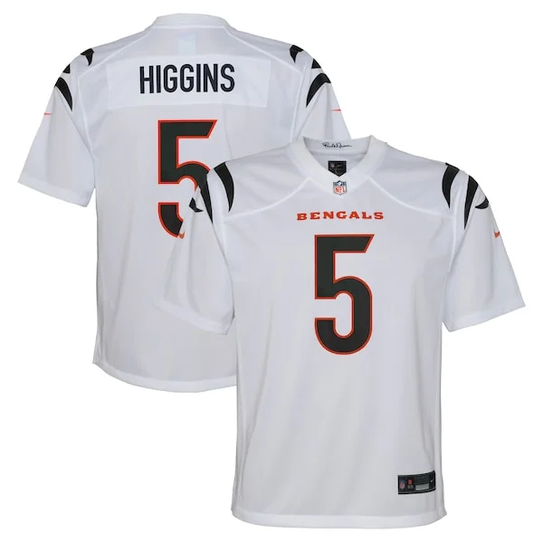 None Tee Higgins Game Jersey - White | NFL Player Jersey | NFL Footbal