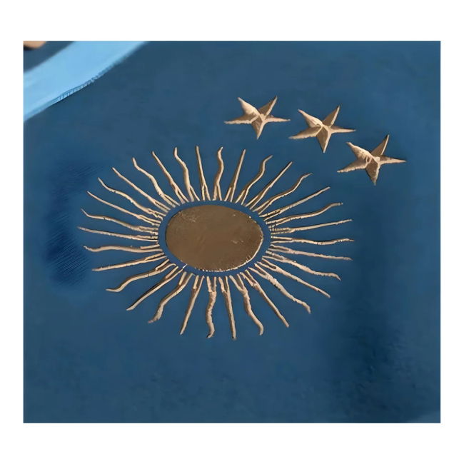 Premium-Quality Argentina Retro Football Hoodie El Sol (Navy)