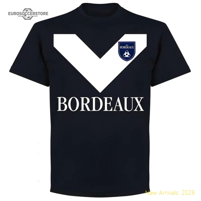 Best-Selling Popular Bordeaux Team T-Shirt - Navy