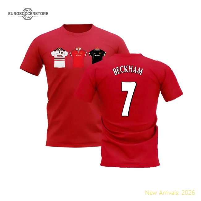Manchester United 1998-1999 Retro Shirt T-shirt (Red) (Beckham 7)