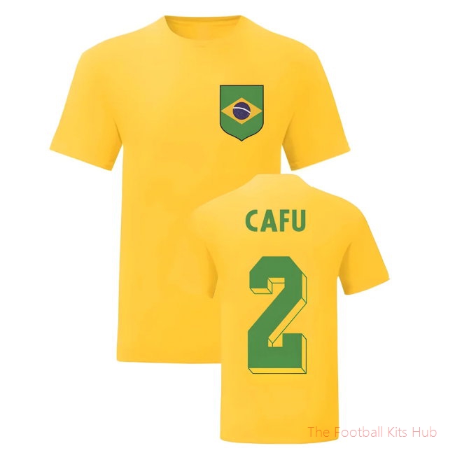 Cafu Brazil National Hero Tee\\'s (Yellow)
