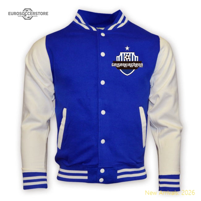 Official Supporter Schalke College Baseball Jacket (Blue)