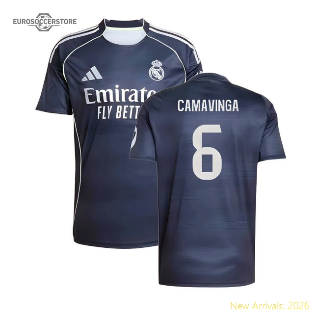 First-class 2025-2026 Real Madrid Road Jersey (camavinga 6)