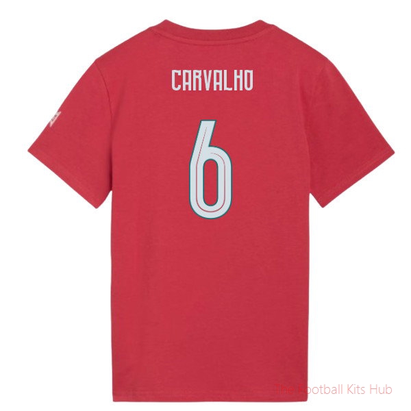 2026-2027 Portugal FtblCulture Tee (Red) - Kids (Carvalho 6)