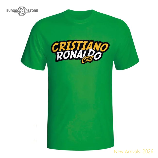 Performance Cristiano Ronaldo Comic Book T-Shirt (Green) - Kids