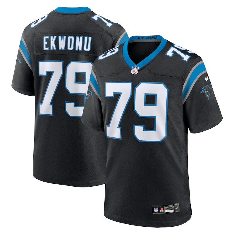 None Ikem Ekwonu CAR Panthers Sleek Durable Jersey Game Day Wear