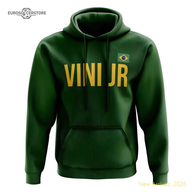 Vini Jr National Teams Brazil Name Hoody Green Xsb (3-4 Years)