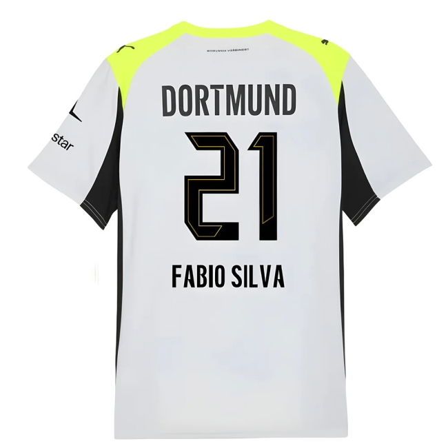 2025-2026 BVB Away Shirt (Fabio Silva 21) Reinforced Seams