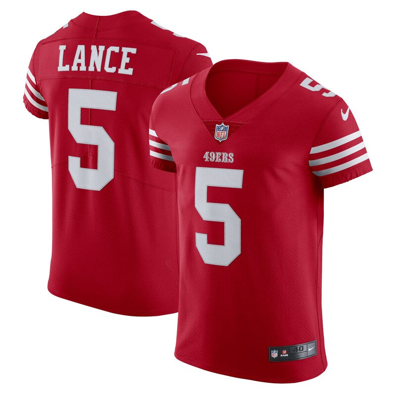 Trey Lance San Francisco 49ers Nike Vapor Elite Jersey - Sca...