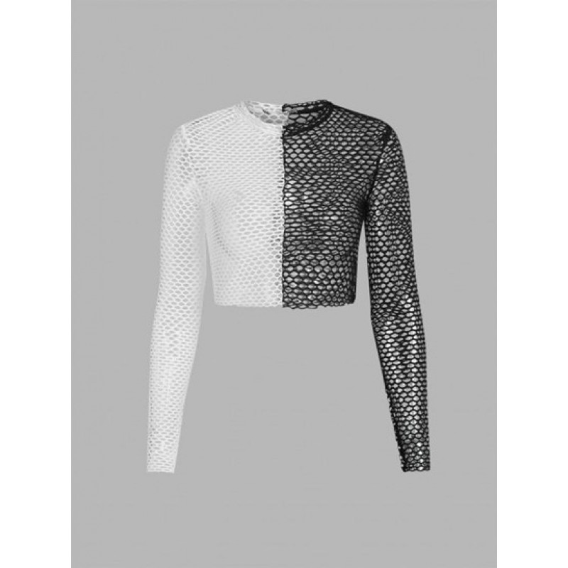 See-though Hollow Out T Shirt WE7374