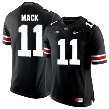 Men's Ohio St Buckeyes Austin Mack #11 match worn Black 2024