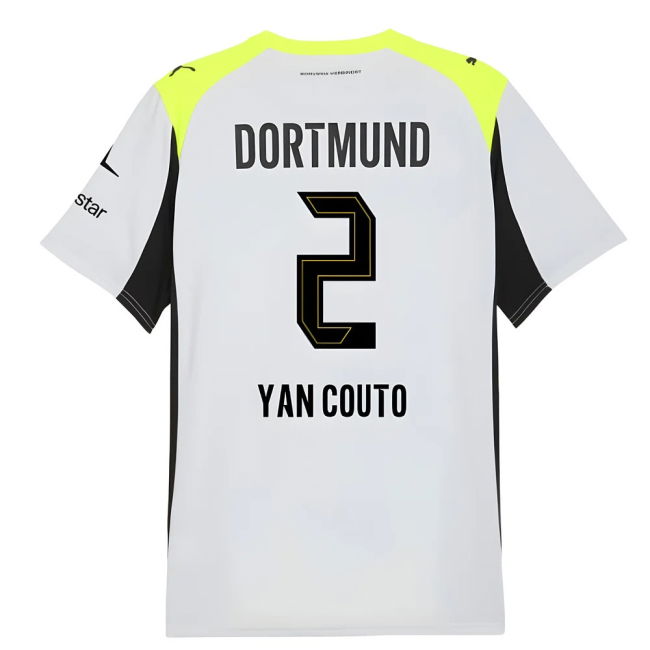 2025-2026 Borussia Dortmund Away Shirt (Yan Couto 2)