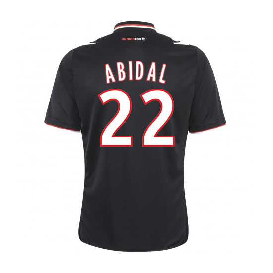Lightweight 13-14 AS Monaco FC 22 Abidal Away Black Jersey Shirt