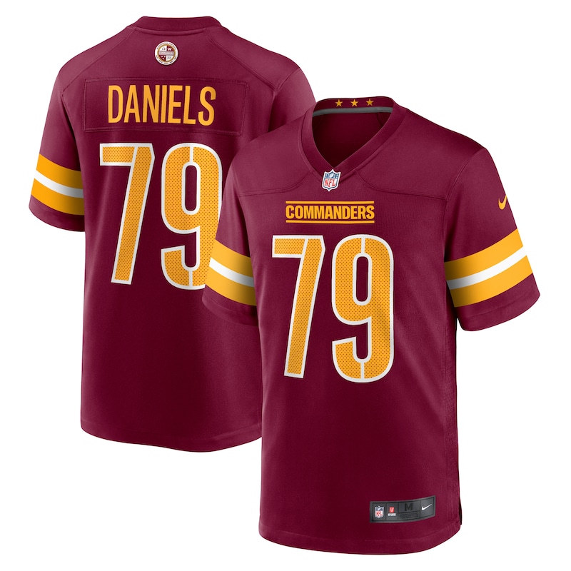 None Braeden Daniels WAS Commanders Retro Cost-Effective Jersey