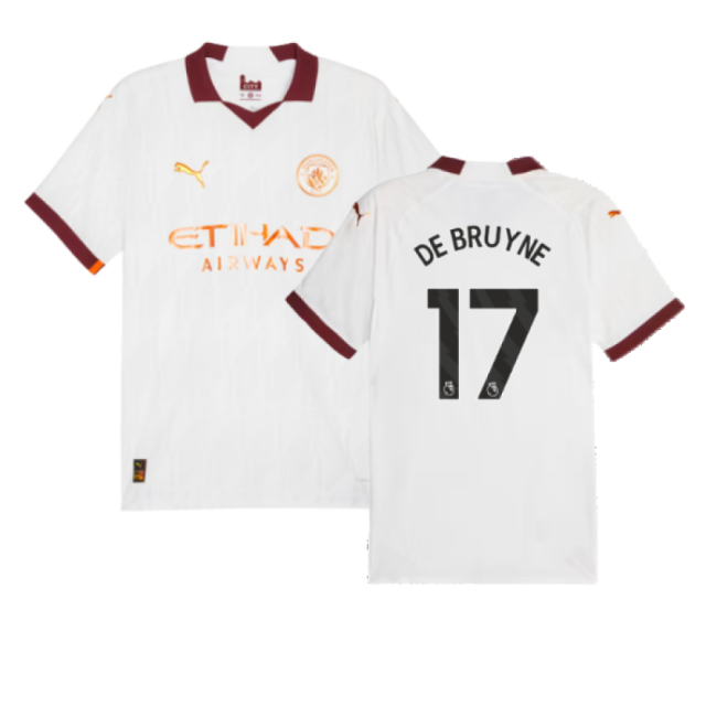 Football Man City Authentic Away Shirt De Bruyne #17 Official Lice...