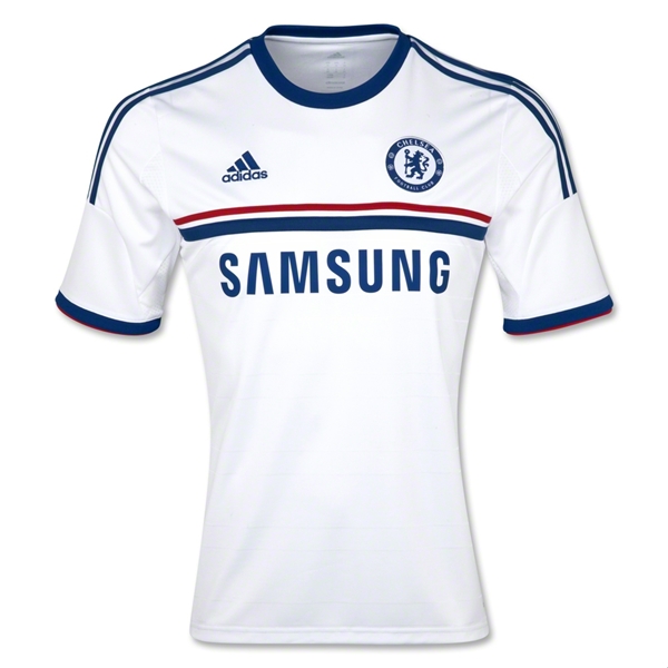 13-14 Chelsea 4 DAVID LUIZ White Away Soccer Jersey Shirt - Official