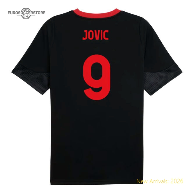Elite 2025-2026 Ac Milan Training Football Jersey (black) (jovic 9)