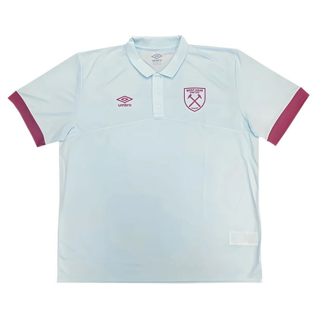 2022-2023 Shirt by West Ham Poly Polo - Blue Glow