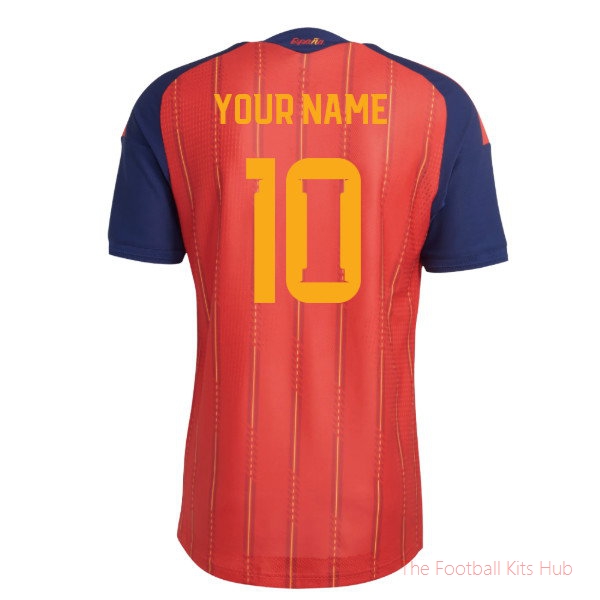 Spain 2026-2027 Home Shirt Custom Name International Football Kit